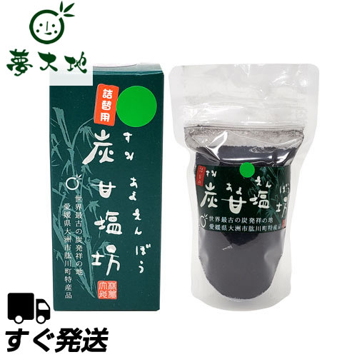 黒い炭甘塩坊 100g - 竹筒炭塩 詰替用