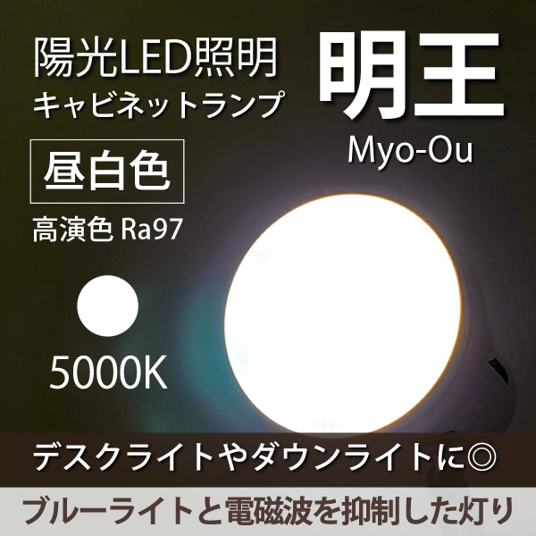 陽光LED照明「明王」キャビネットランプ GX53-1/E26対応 昼白色
