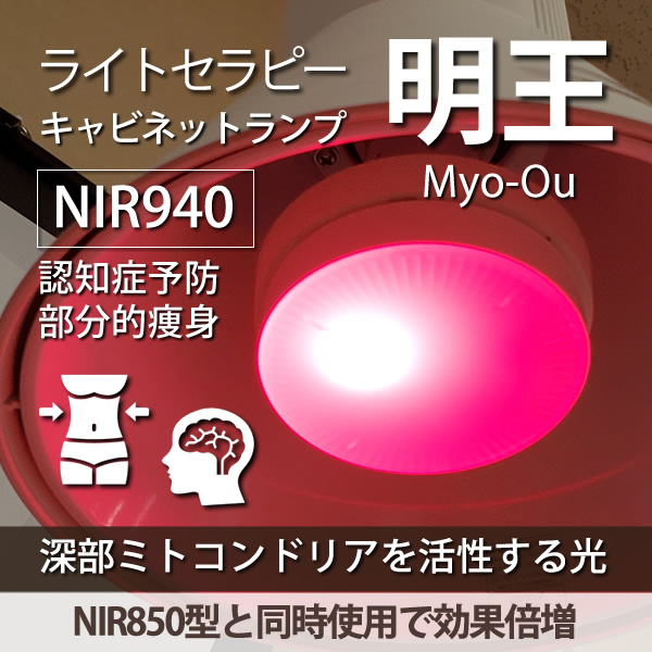 「明王」ライトセラピー用 キャビネットランプ GX53-1/E26対応 深層ミトコンドリアの活性 近赤外線 NIR940型：9月下旬納入予定：予約注文となります。